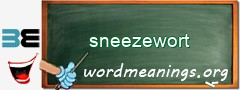 WordMeaning blackboard for sneezewort